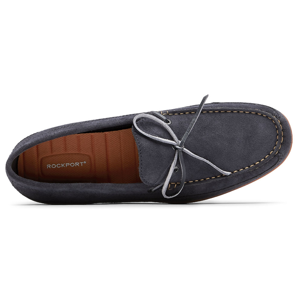 Rockport Mens Loafers Navy - Malcom Tie - UK 649-CFQMDZ